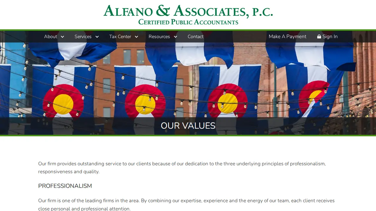 Alfano & Associates page