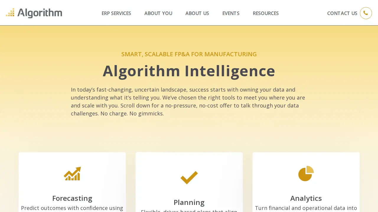 Algorithm Inc page
