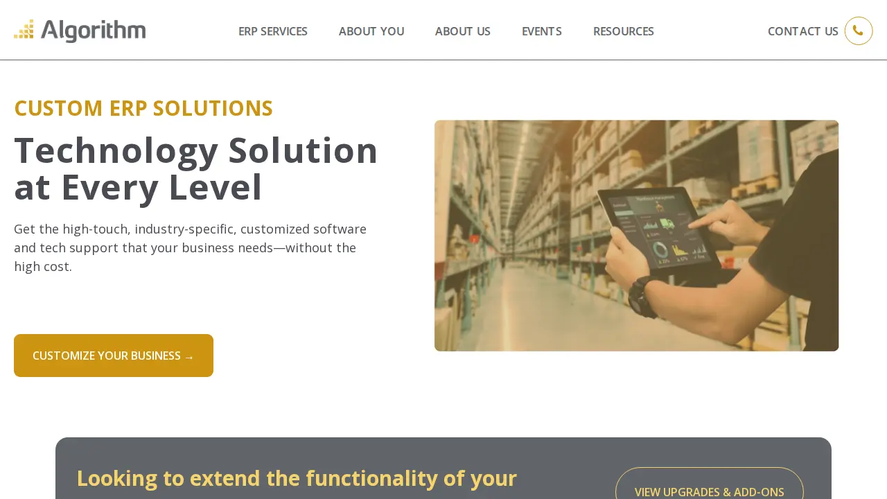 Algorithm Inc page