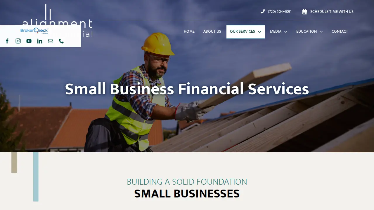 Alignment Financial Advisors - Financial Solutions & Small Business Planning page