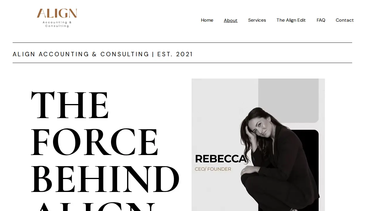 Align Accounting page