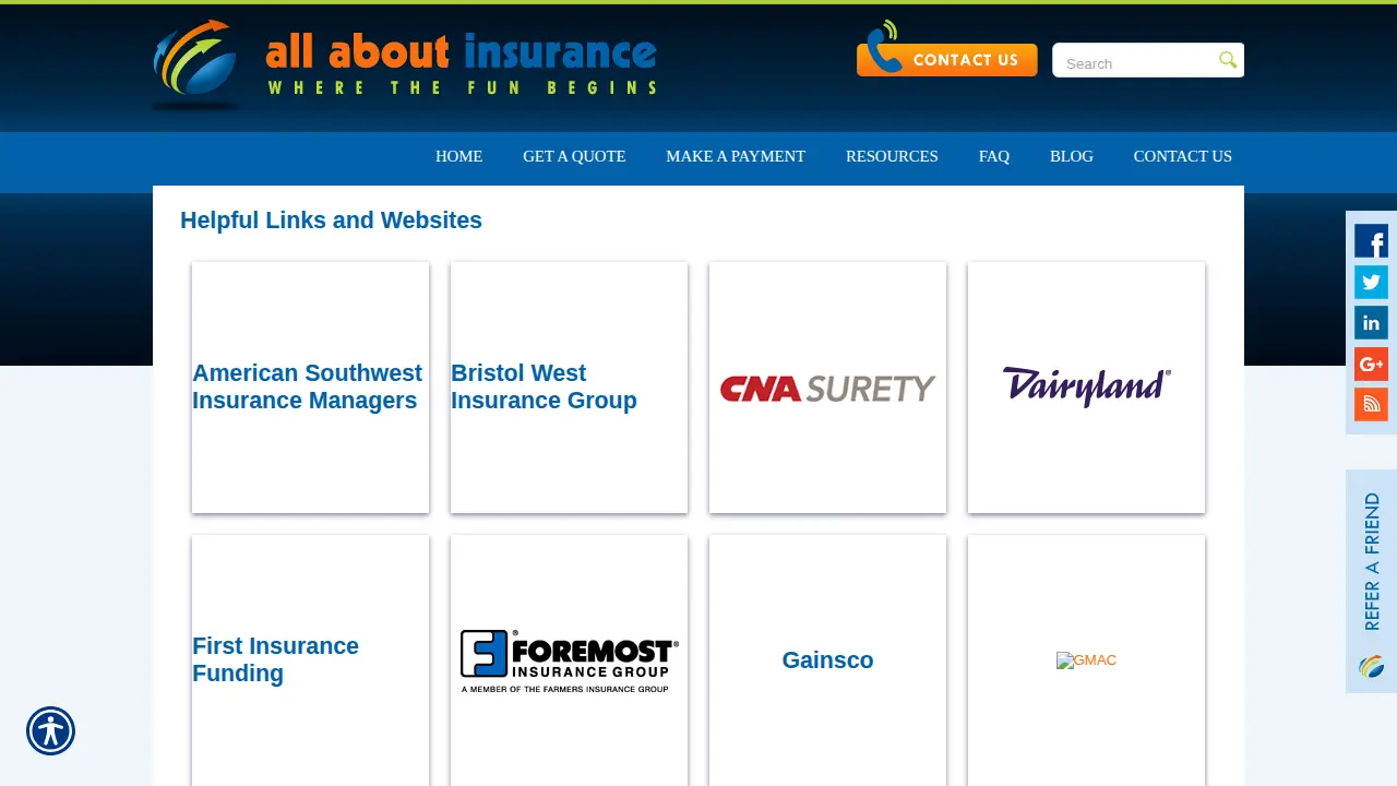 All About Insurance, Inc. page