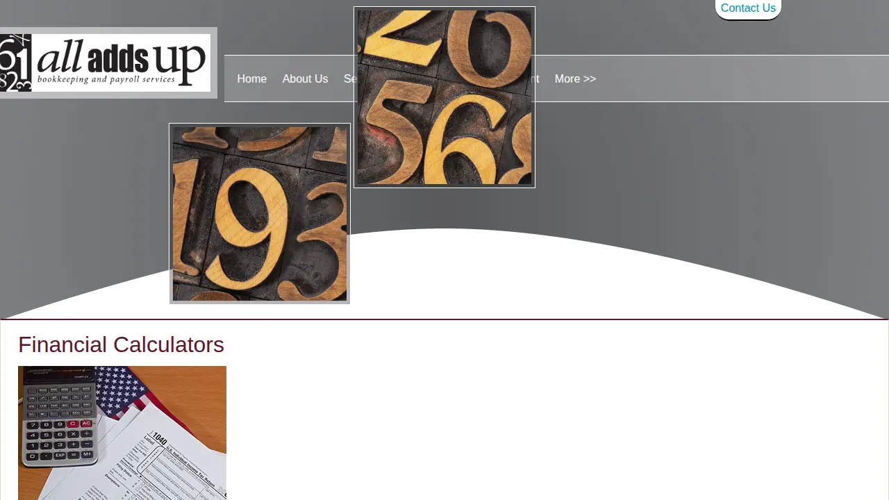 All Adds Up Bookkeeping & Payroll Services page