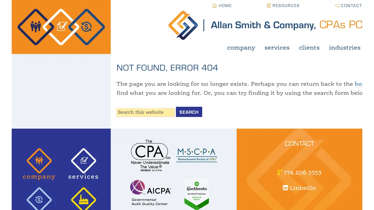 Allan Smith & Company, CPAs PC page