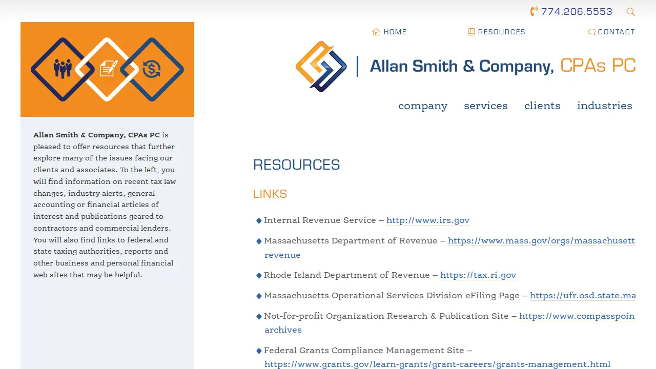 Allan Smith & Company, CPAs PC page