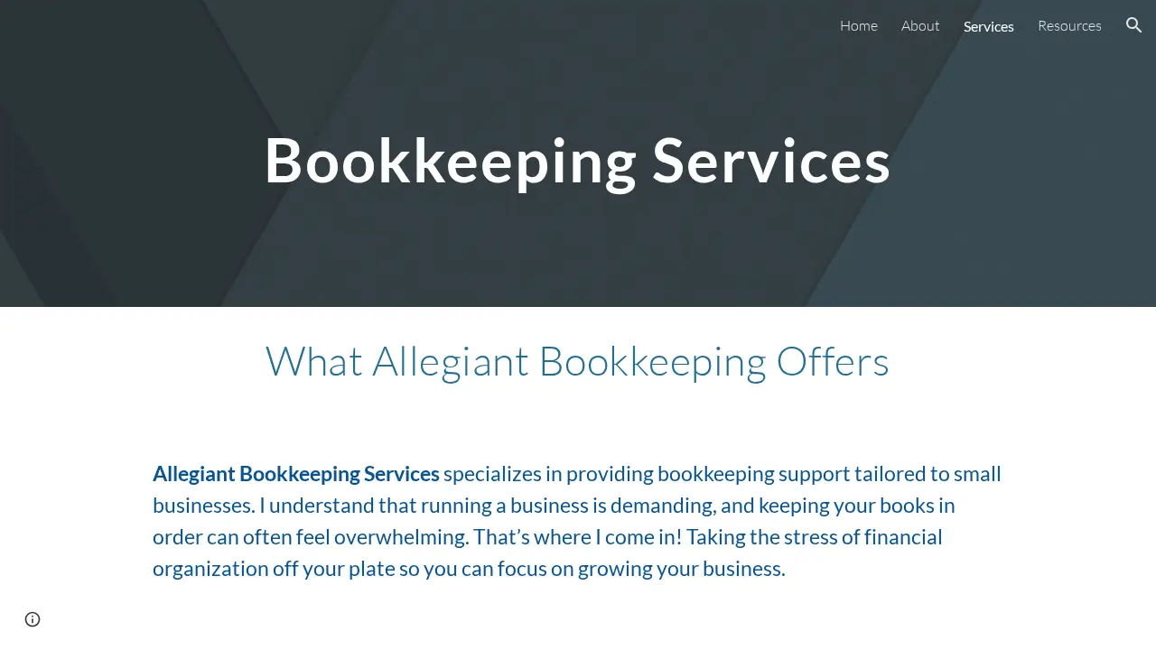 Allegiant Bookkeeping Services, LLC page