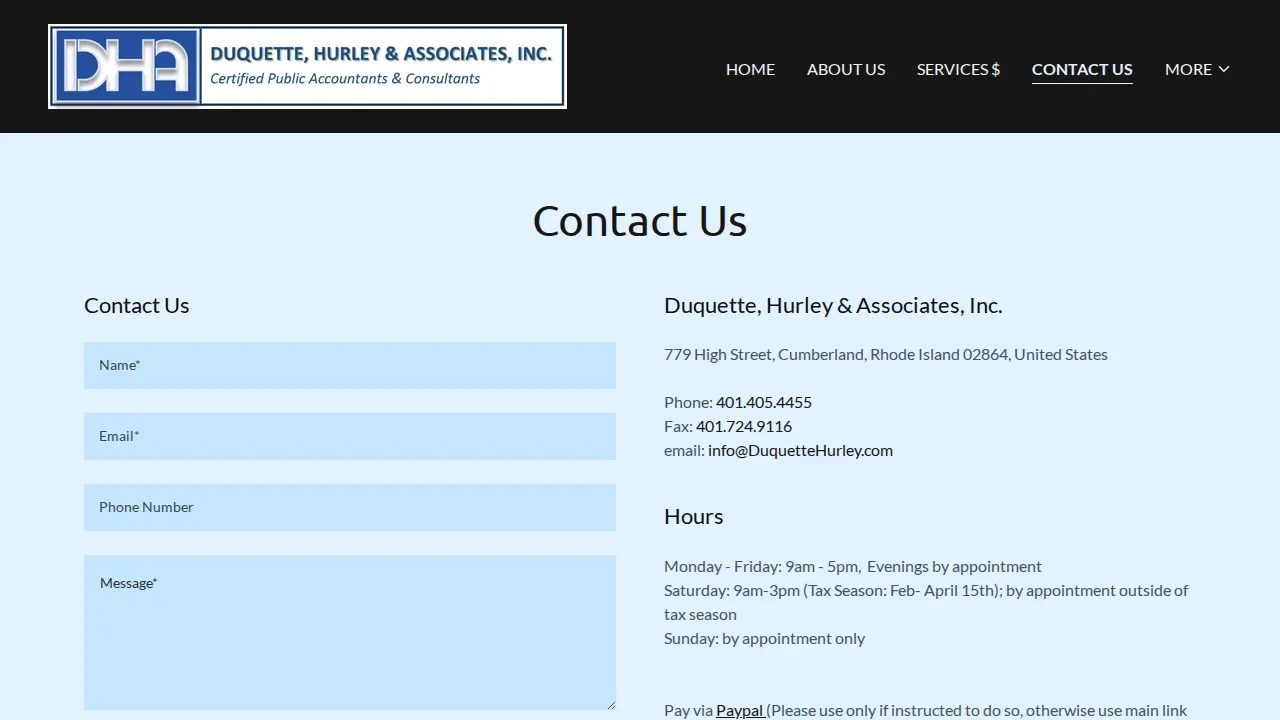 Gerald O. Duquette, CPA, MST page