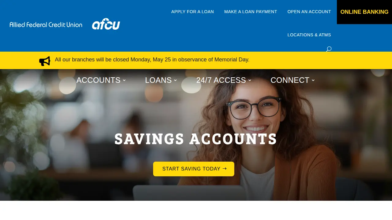 Allied Federal Credit Union page
