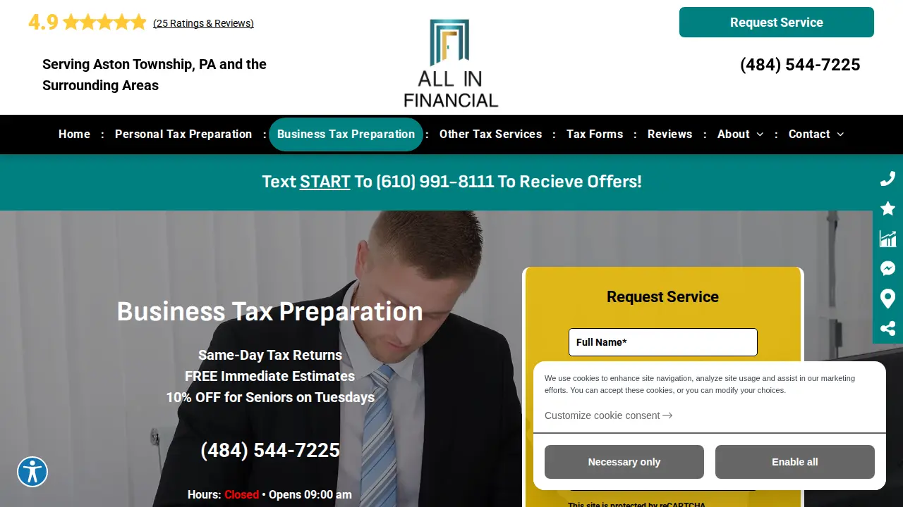 All In Financial Service LLC page