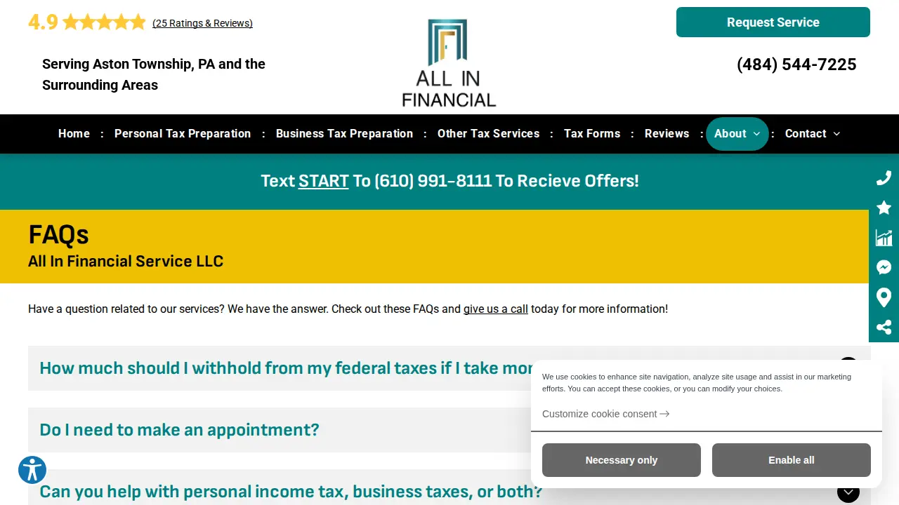 All In Financial Service LLC page