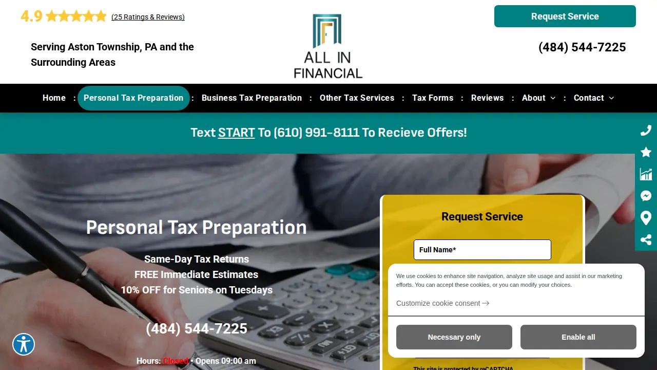 All In Financial Service LLC page