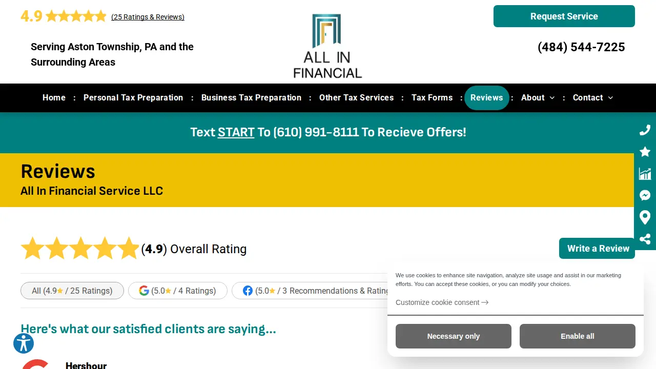 All In Financial Service LLC page