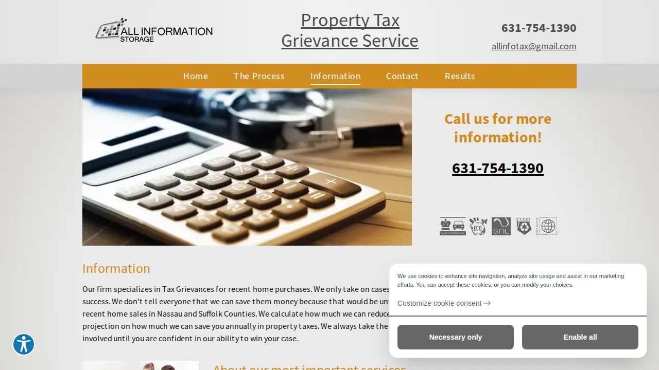All Information Storage Solutions page