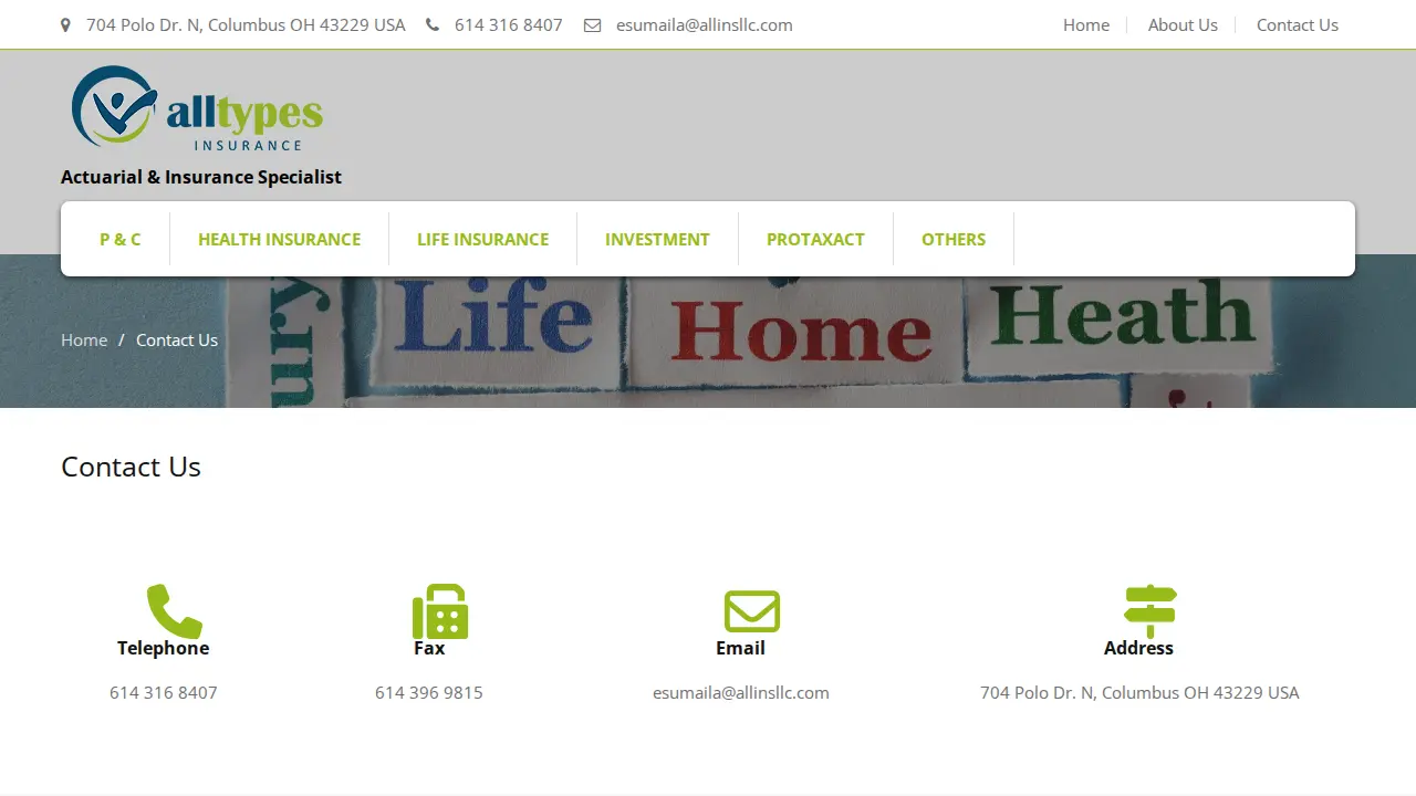 Alltypes Insurance LLC page