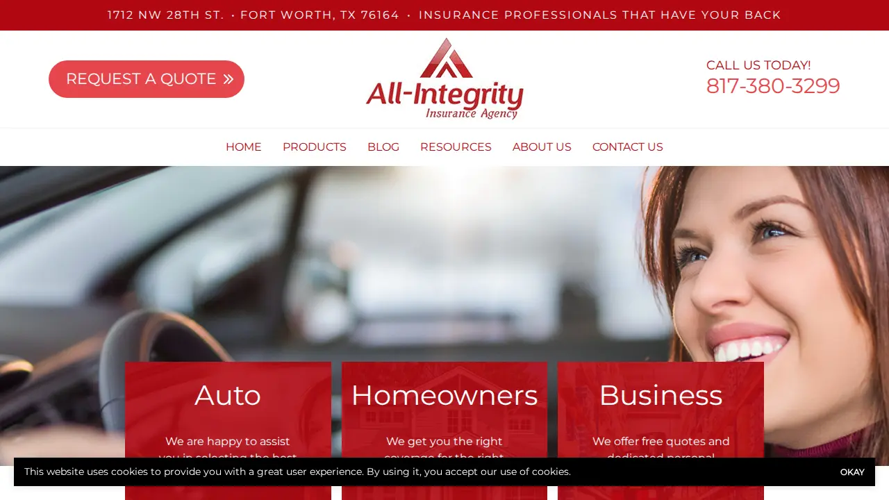 All-Integrity Insurance Agency page