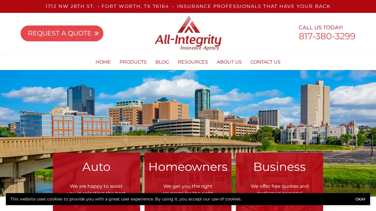 All-Integrity Insurance Agency page