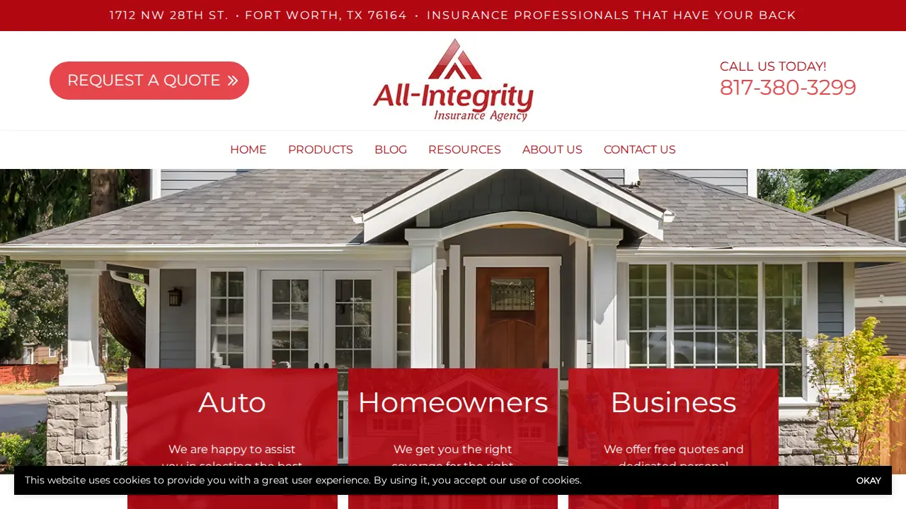 All-Integrity Insurance Agency page