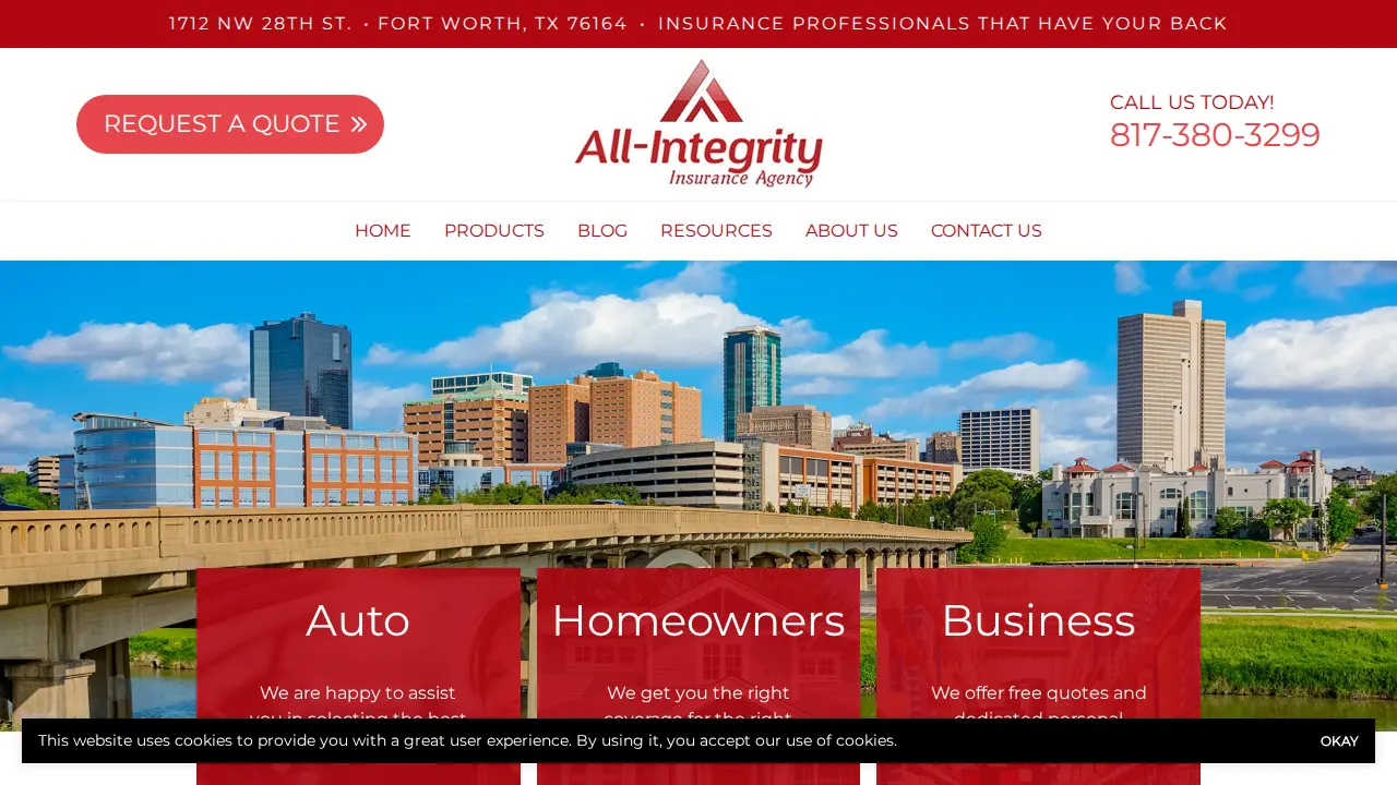 All-Integrity Insurance Agency page