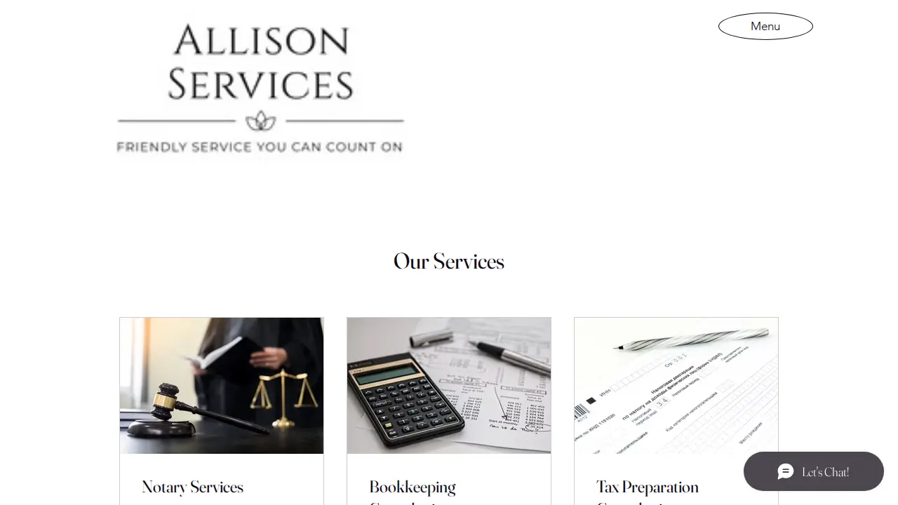 Allison Services page