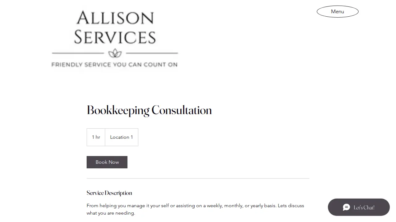 Allison Services page