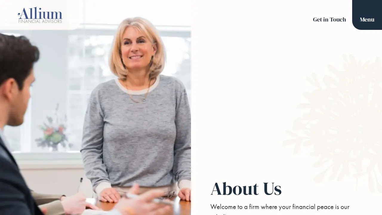 Allium Financial Advisors page