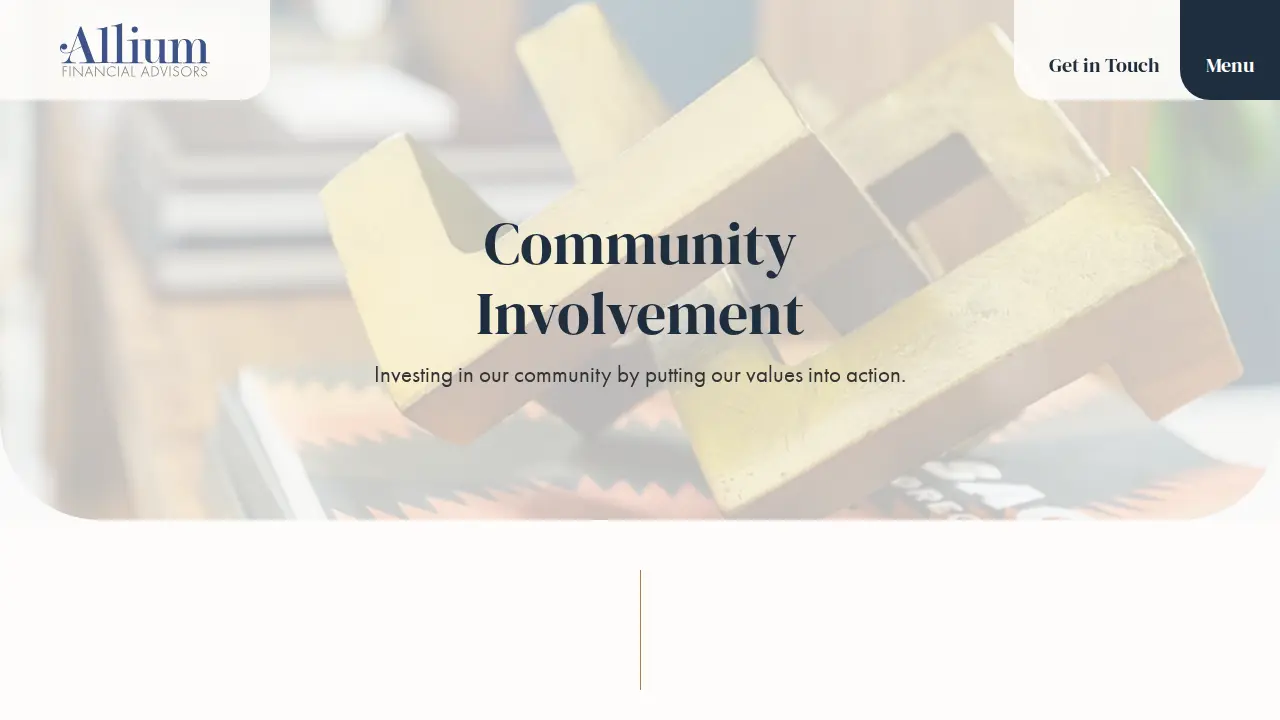 Allium Financial Advisors page