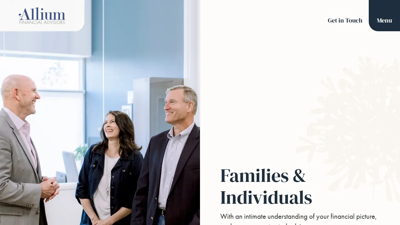 Allium Financial Advisors page