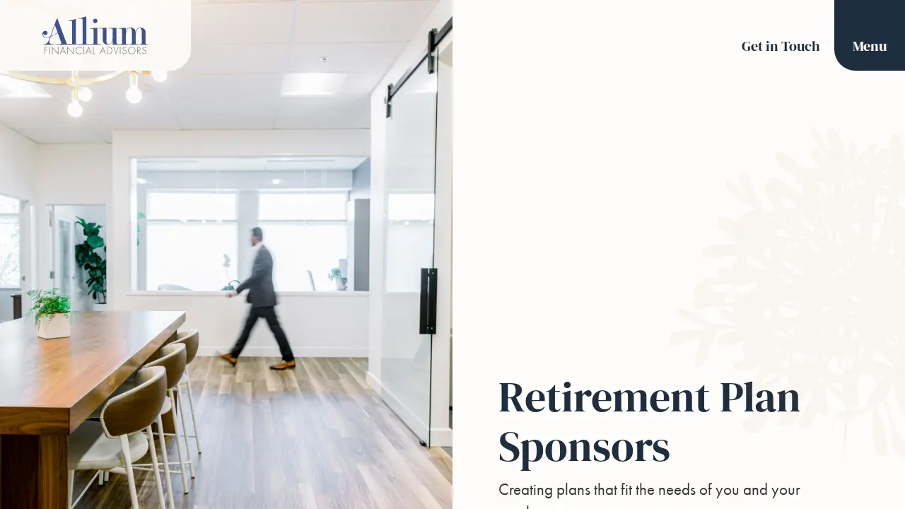 Allium Financial Advisors page