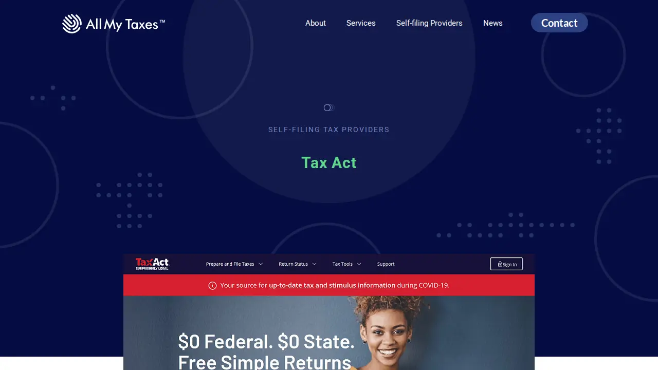 All My Taxes page