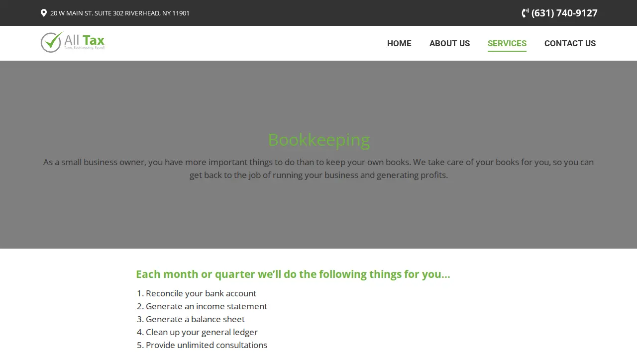 All Tax page