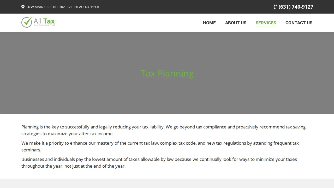 All Tax page