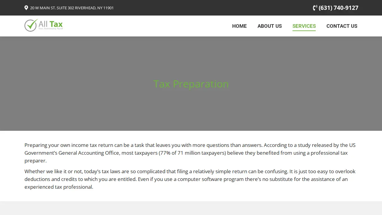 All Tax page