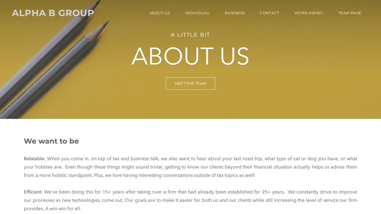 Alpha B Group page