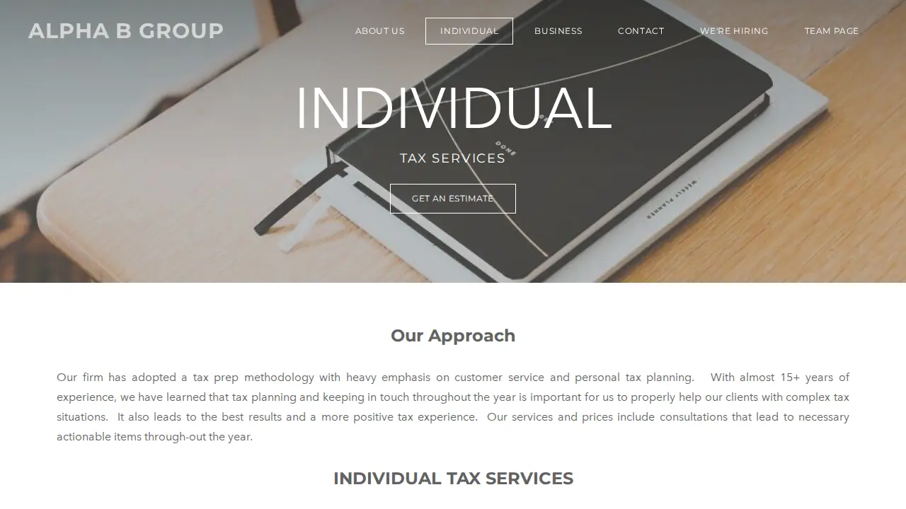 Alpha B Group page