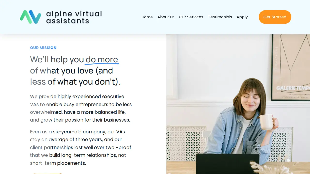 Alpine Virtual Assistants page