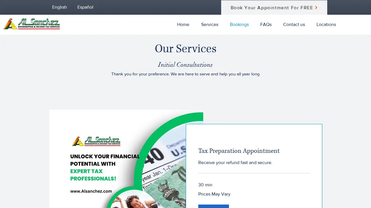 ALA Income Tax Service page