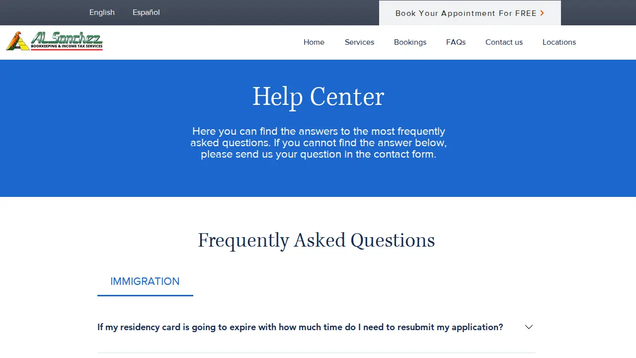 ALA Income Tax Service page