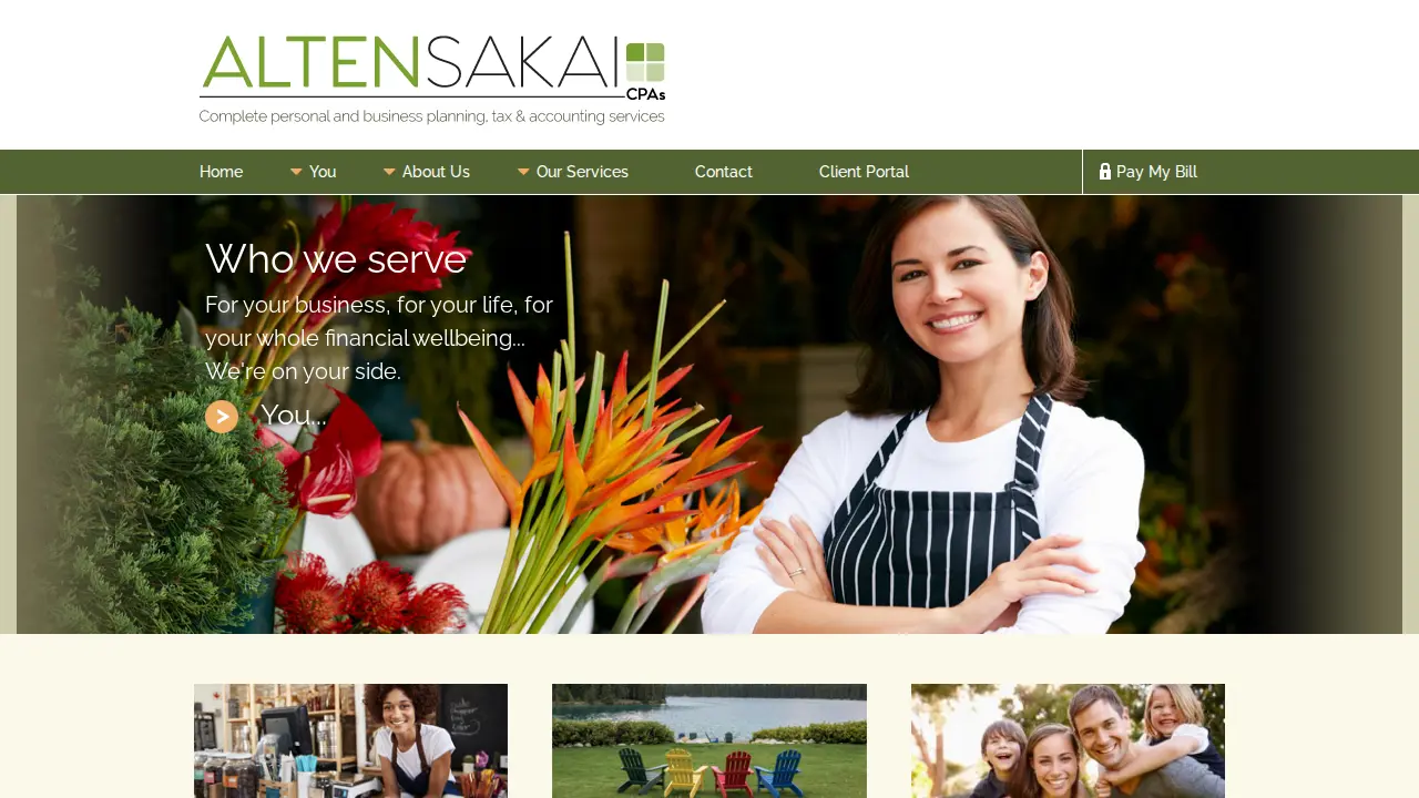 Alten Sakai CPAs, Complete Personal and Business Planning, Tax & Accounting Services