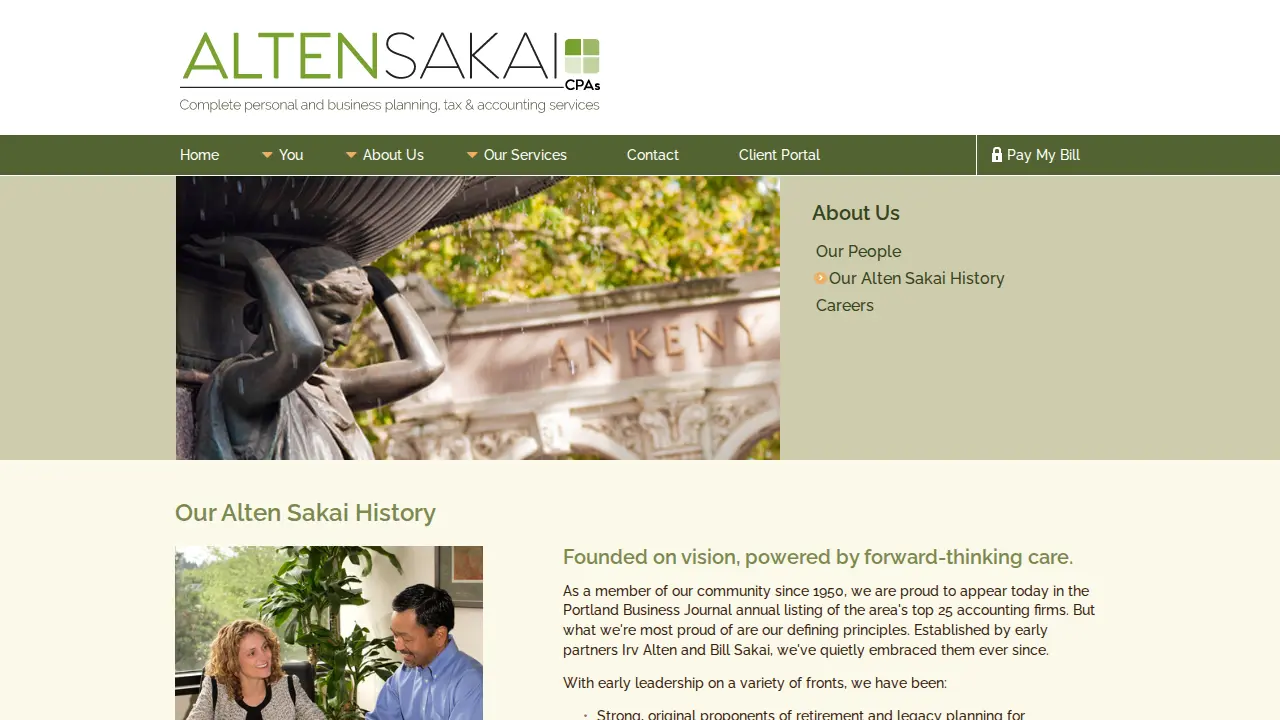 Alten Sakai CPAs, Complete Personal and Business Planning, Tax & Accounting Services page