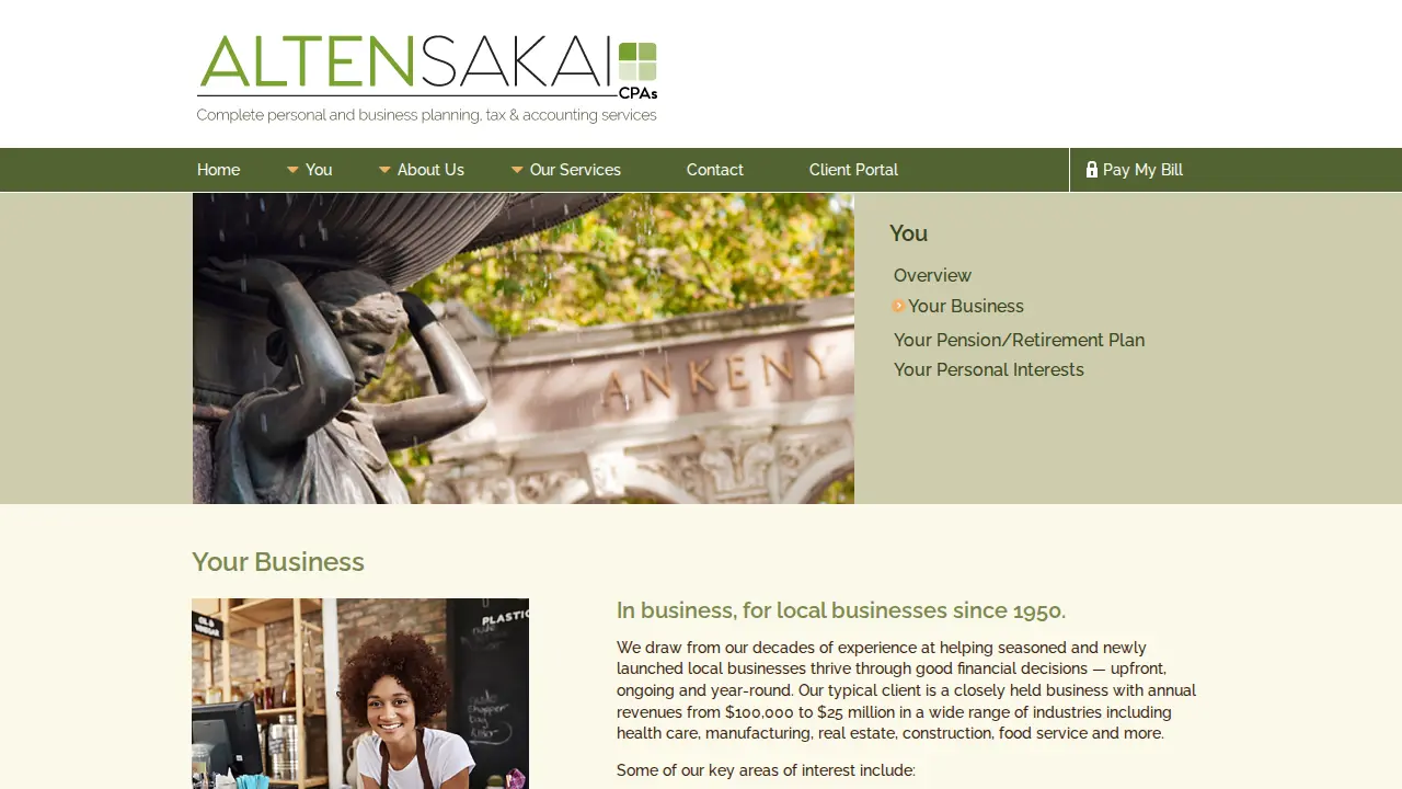 Alten Sakai CPAs, Complete Personal and Business Planning, Tax & Accounting Services page
