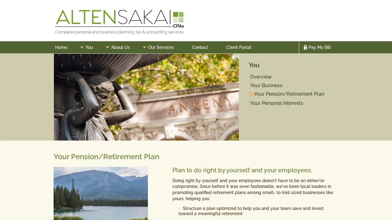 Alten Sakai CPAs, Complete Personal and Business Planning, Tax & Accounting Services page