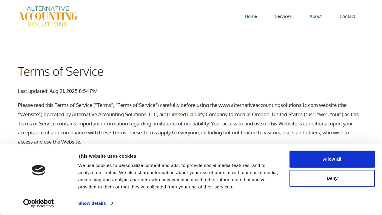 Alternative Accounting Solutions, LLC page