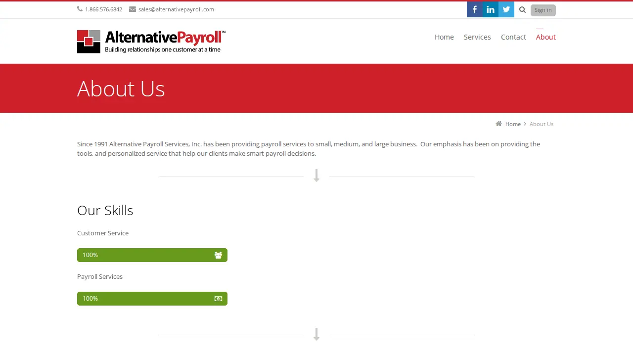 Alternative Payroll Services, Inc. page