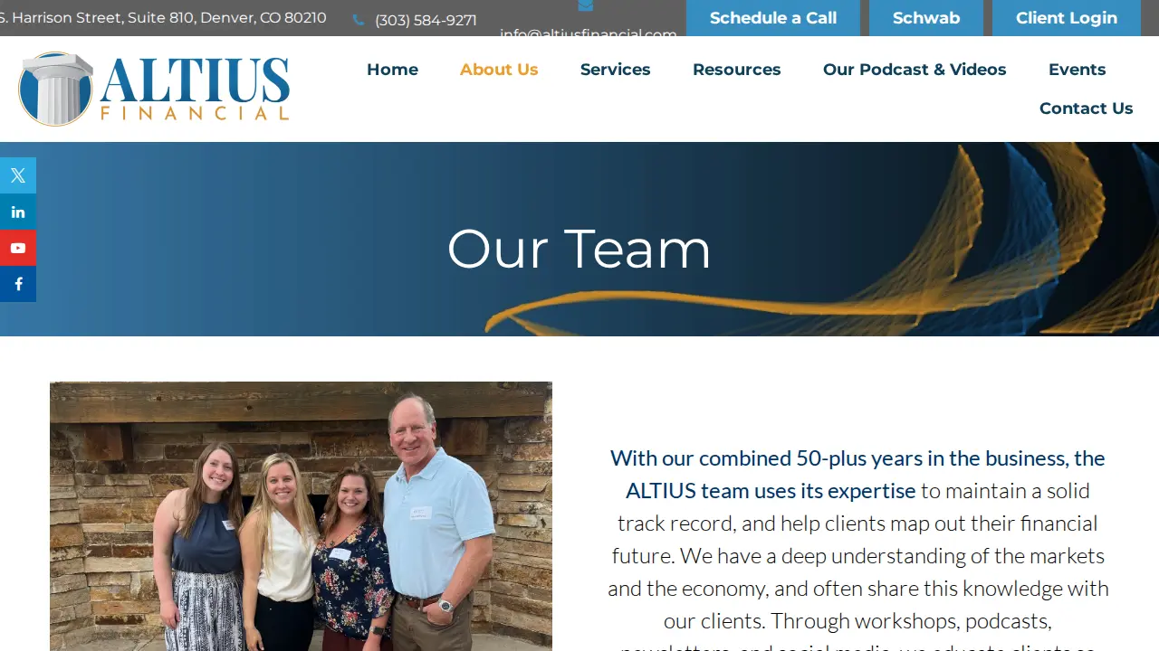 Altius Financial page