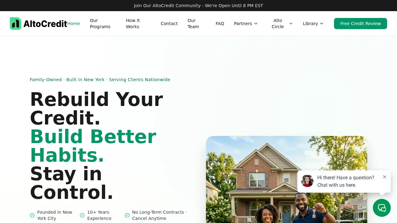 AltoCredit page