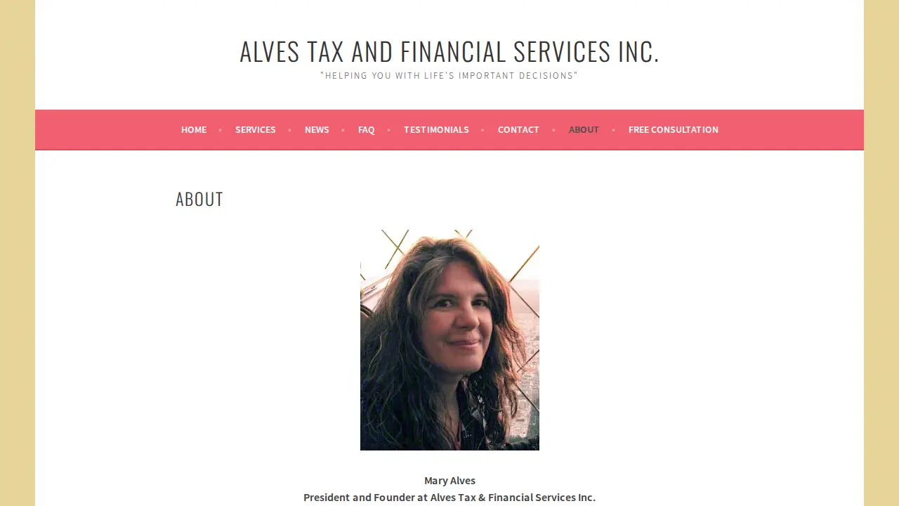 Alves Tax and Financial Services Inc page