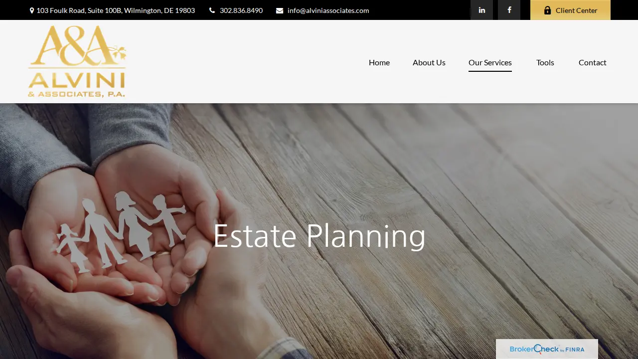 Alvini & Associates Financial page