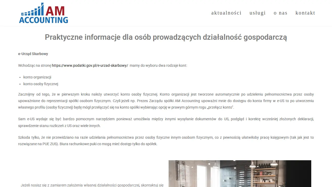 BIURO RACHUNKOWE A&M Accounting sp. z o.o. website