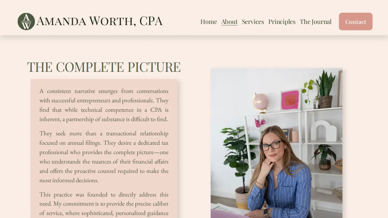 Amanda Worth, CPA page