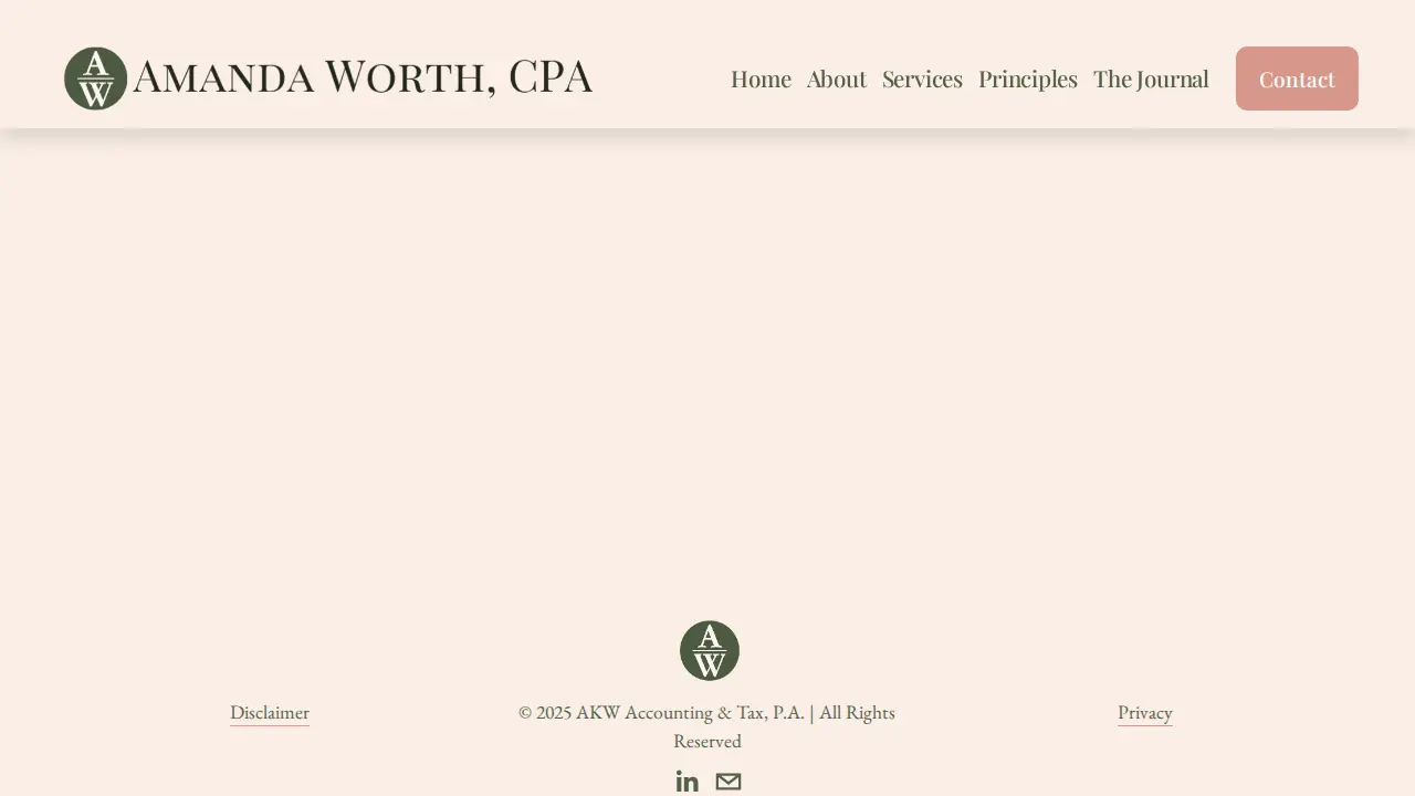 Amanda Worth, CPA page
